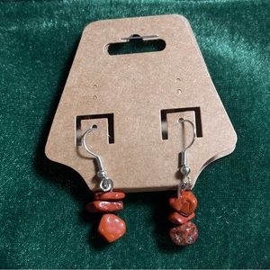 small red handmade earrings
